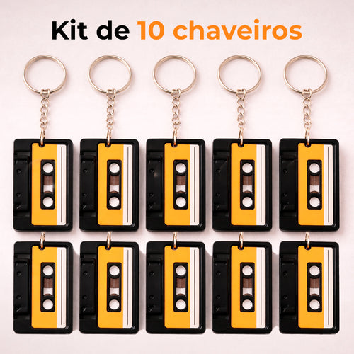 Chaveiro NFC em Formato de Fita K7 - Kit com até 10 unidades