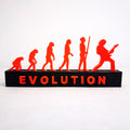 Placa Decorativa 3D Evolution - Evolução do Guitarrista