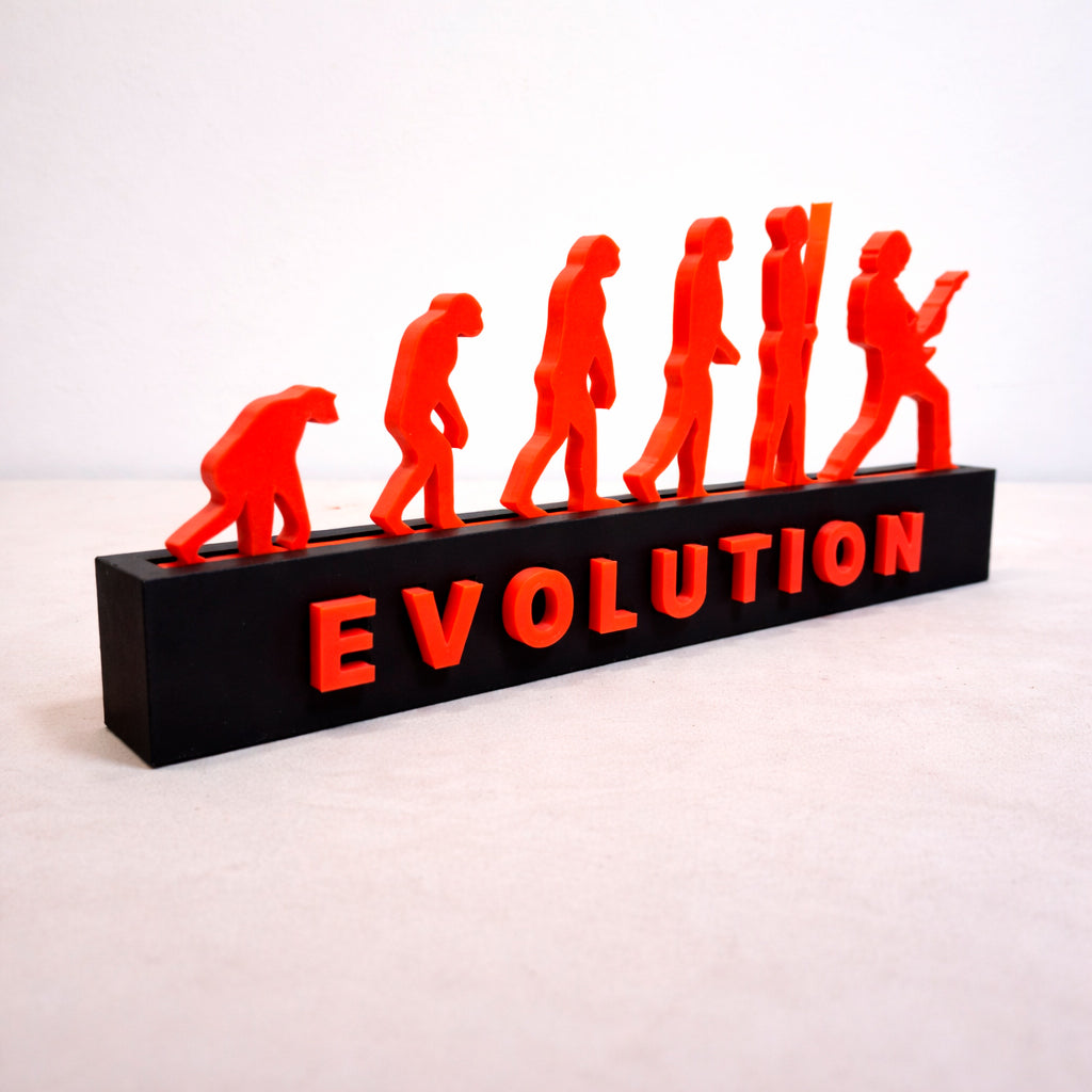 Placa Decorativa 3D Evolution - Evolução do Guitarrista