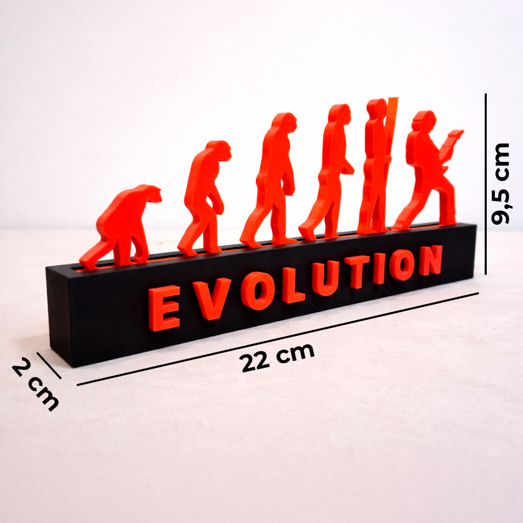 Placa Decorativa 3D Evolution - Evolução do Guitarrista