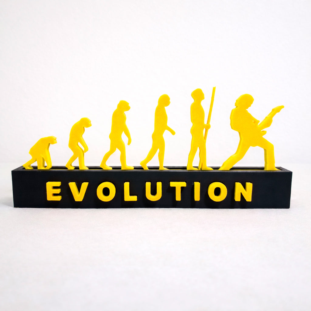 Placa Decorativa 3D Evolution - Evolução do Guitarrista