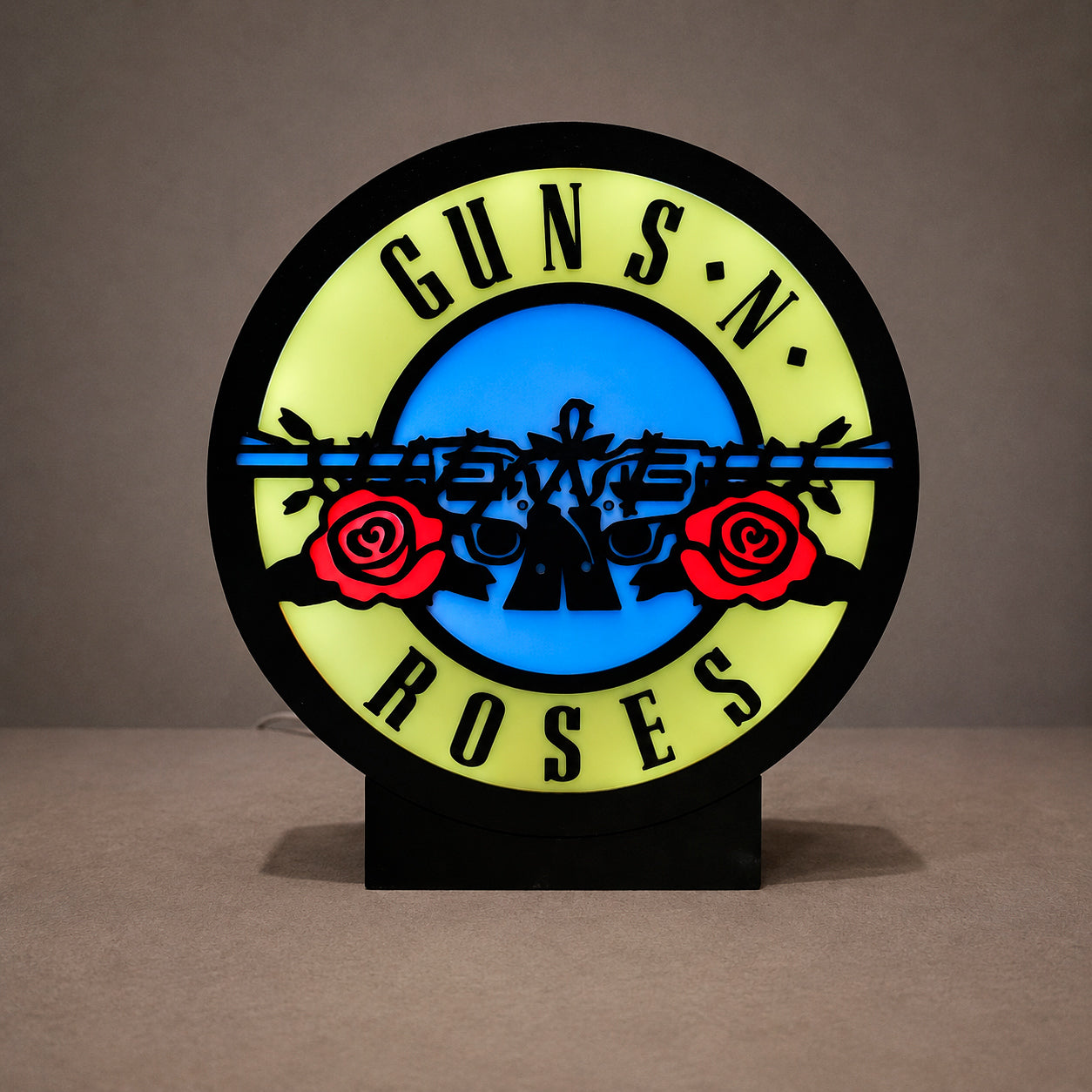 Luminária Lightbox Guns n' Roses
