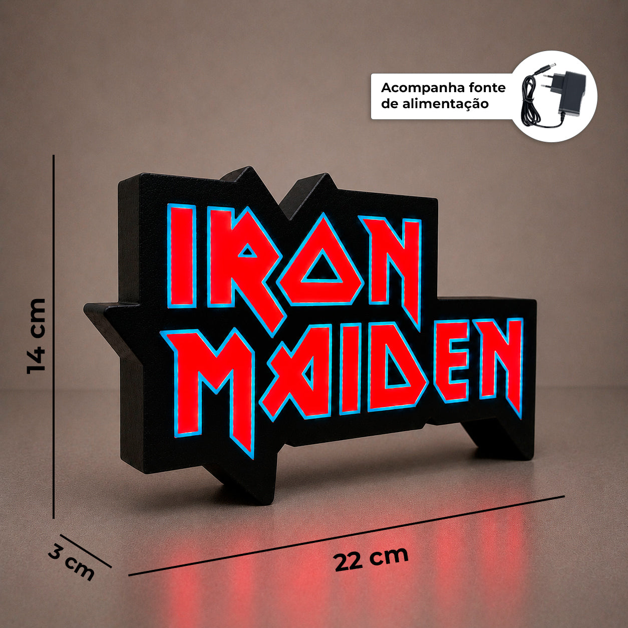 Luminária Lightbox Iron Maiden