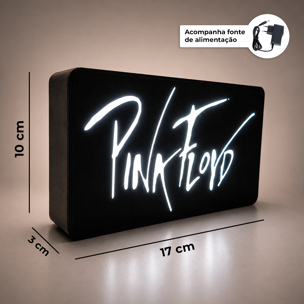 Luminária Lightbox Pink Floyd