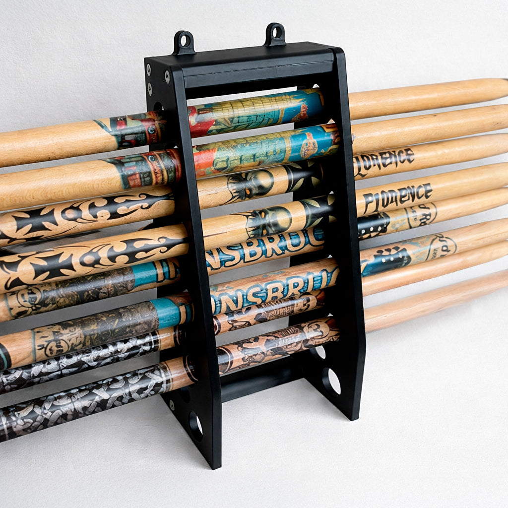 Suporte e Expositor para Baquetas de Bateria