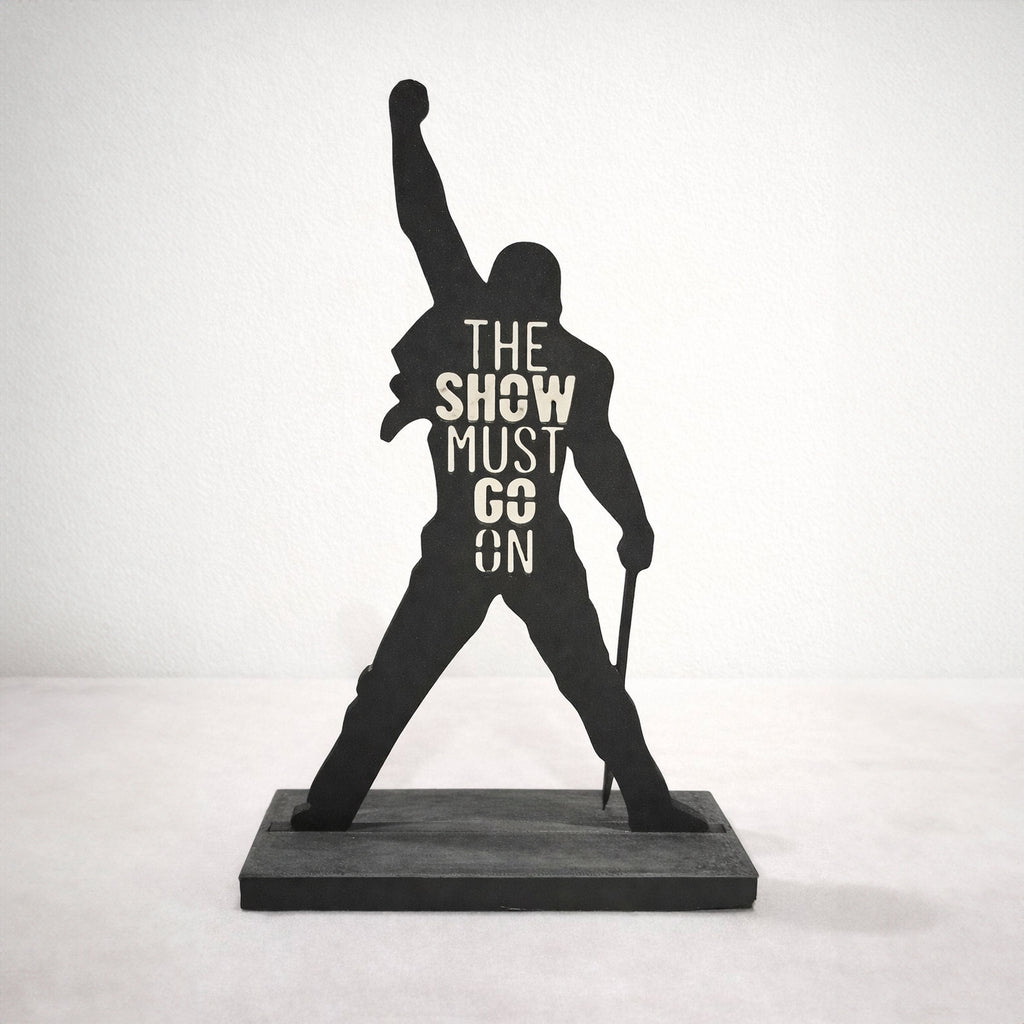 Placa decorativa 3D Freddie Mercury The Show Must Go On Queen