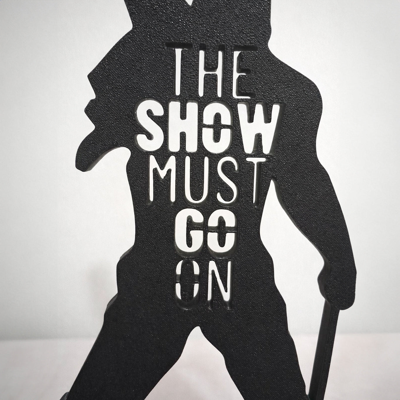 Placa decorativa 3D Freddie Mercury The Show Must Go On Queen