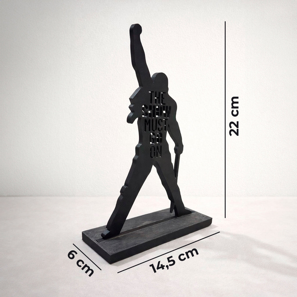 Placa decorativa 3D Freddie Mercury The Show Must Go On Queen