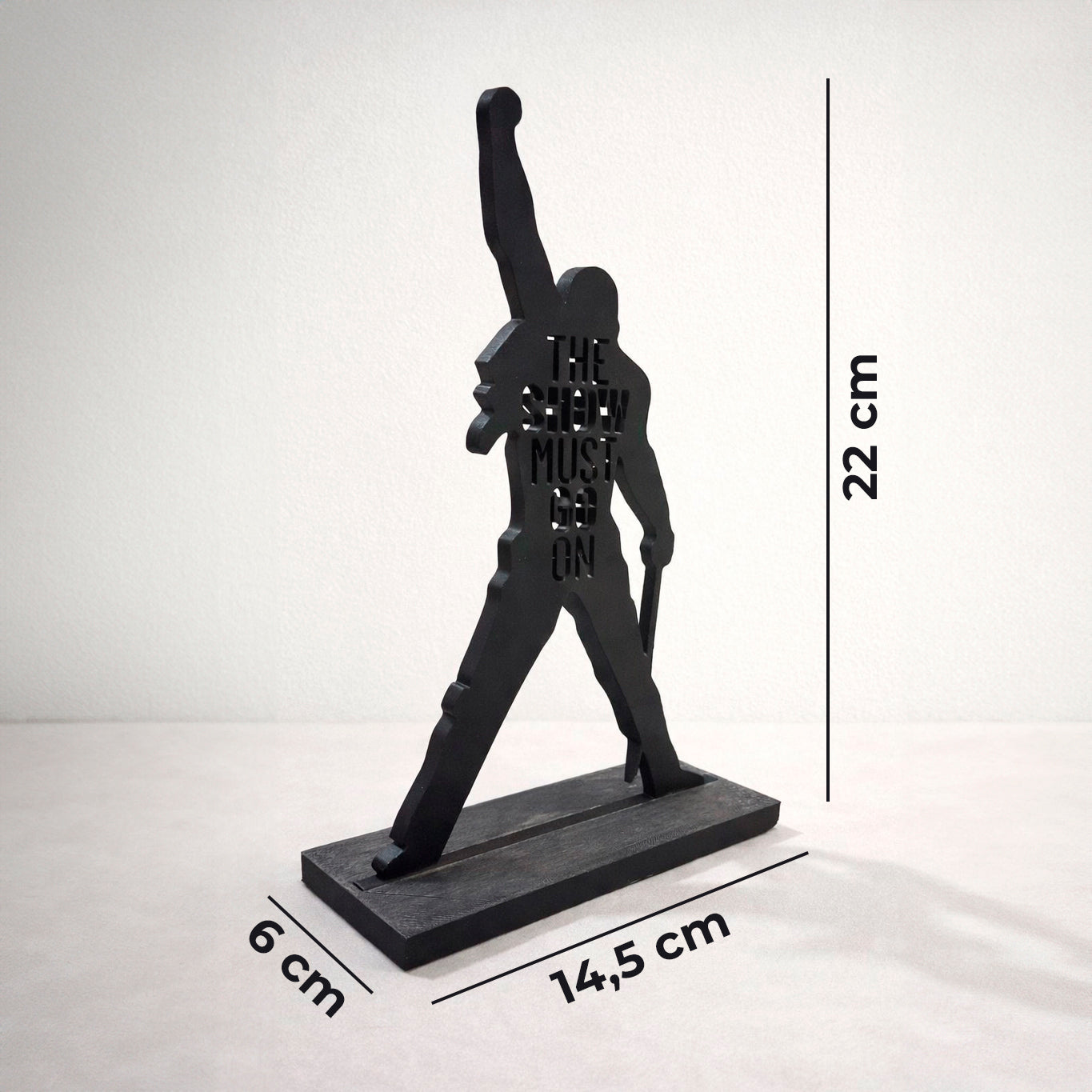 Placa decorativa 3D Freddie Mercury The Show Must Go On Queen
